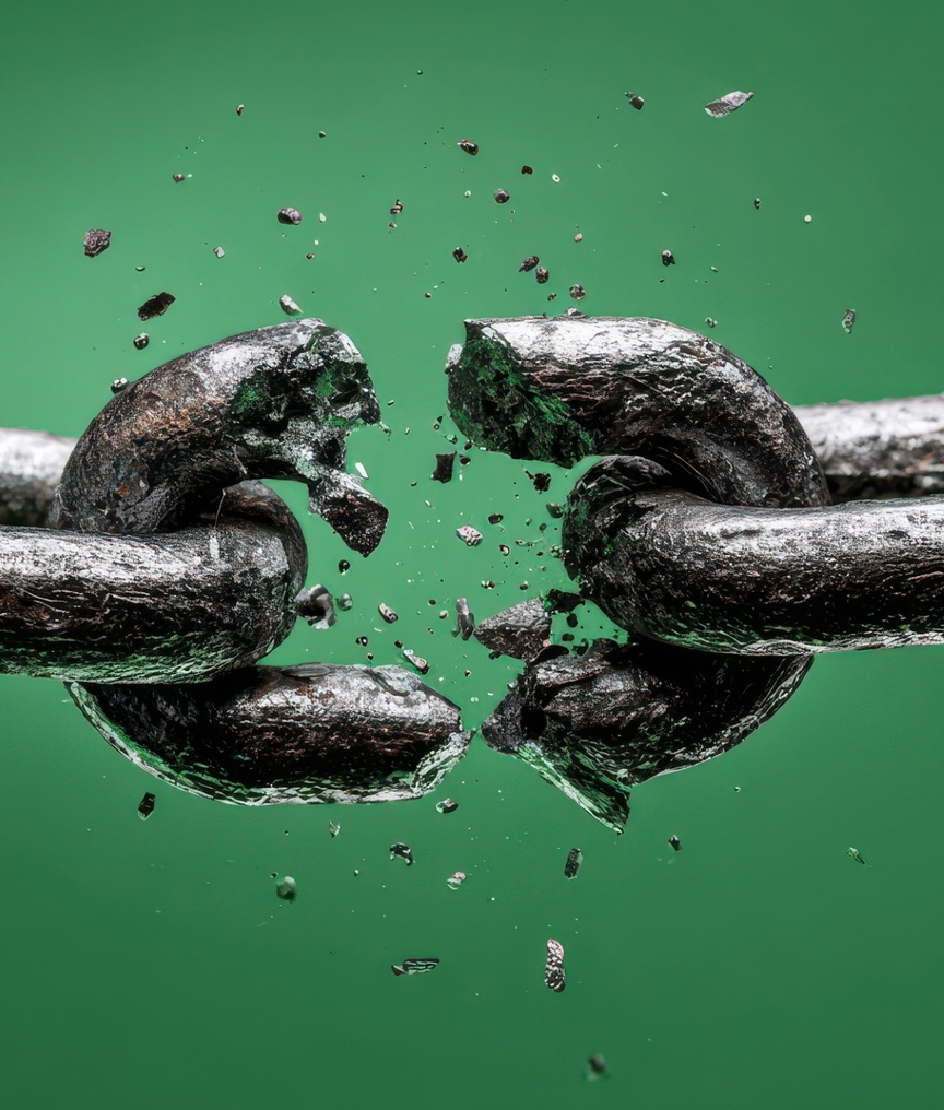 a broken chain