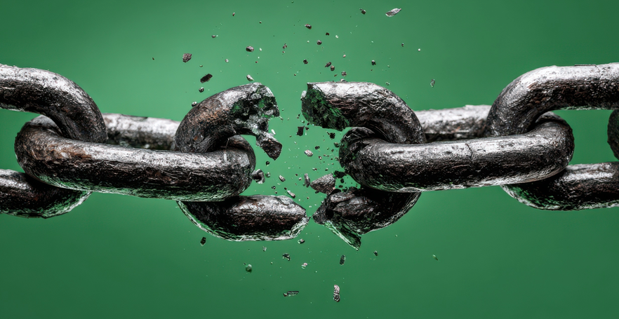 a broken chain